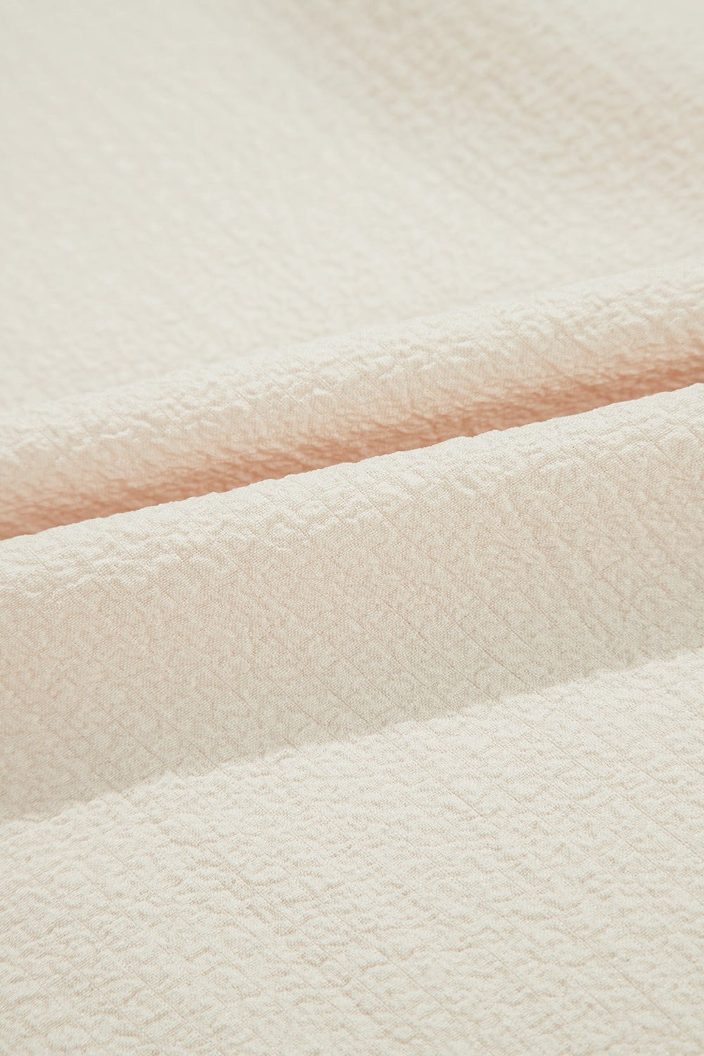 Gossamer Pink Textured Bow Frilled Ruffle Sleeve Blouse - MAD RUFFI