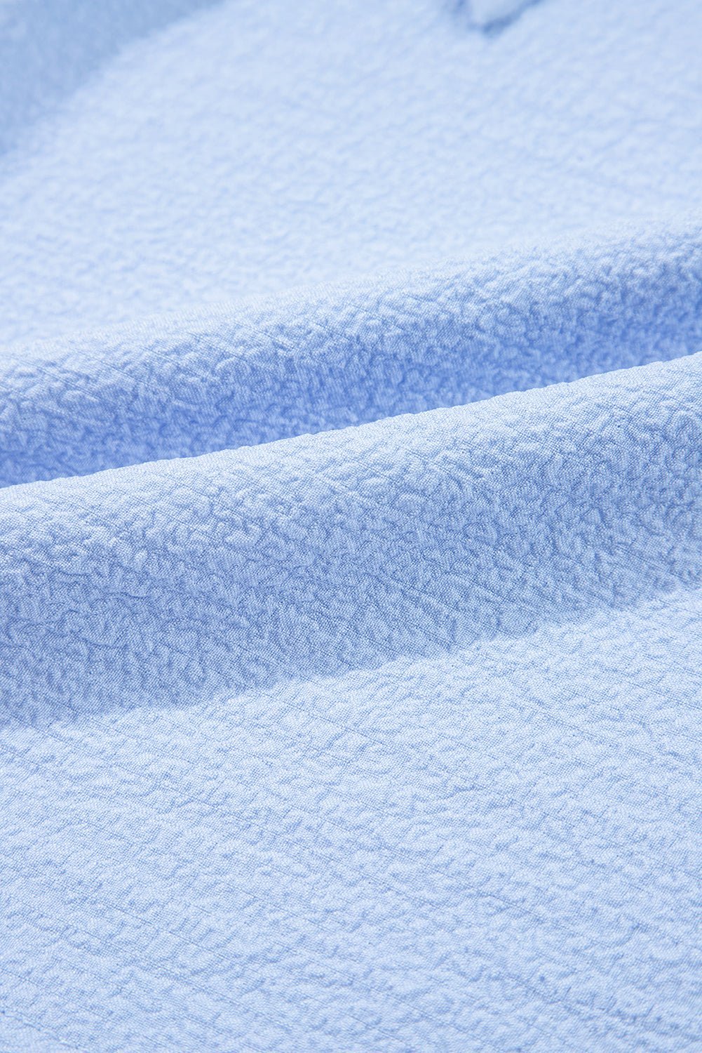 Gossamer Pink Textured Bow Frilled Ruffle Sleeve Blouse - MAD RUFFI