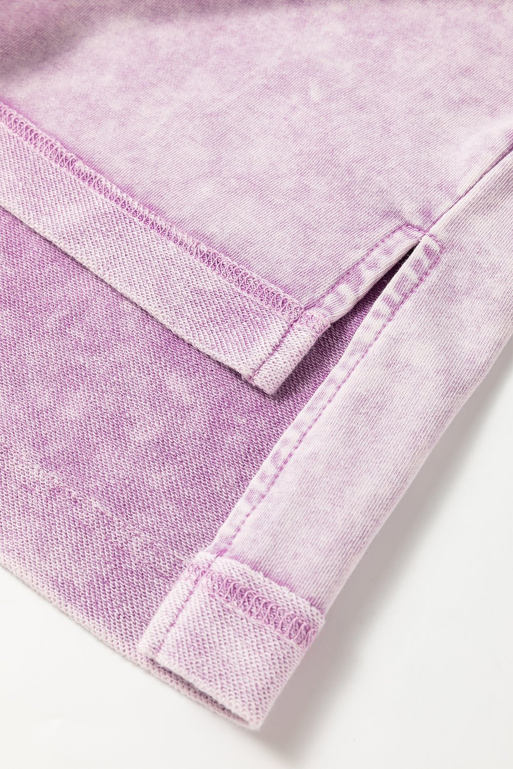 Gray Mineral Wash Exposed Seam Drop Shoulder Oversized Tee - MAD RUFFI