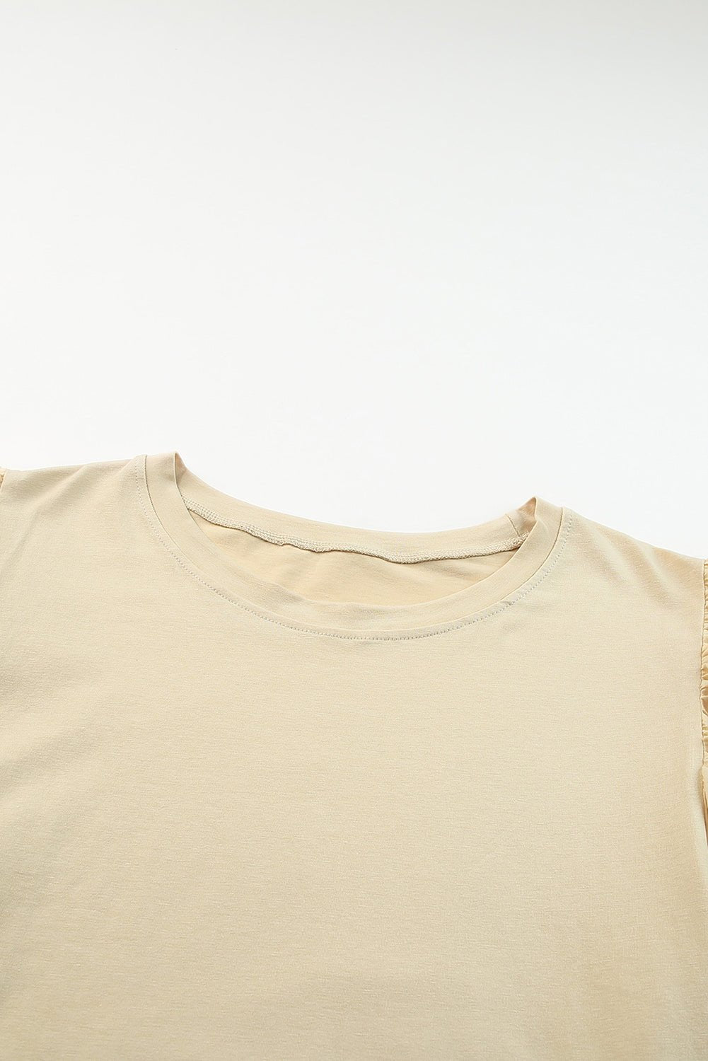 Gray Plus Size Flutter Sleeve Top - MAD RUFFI