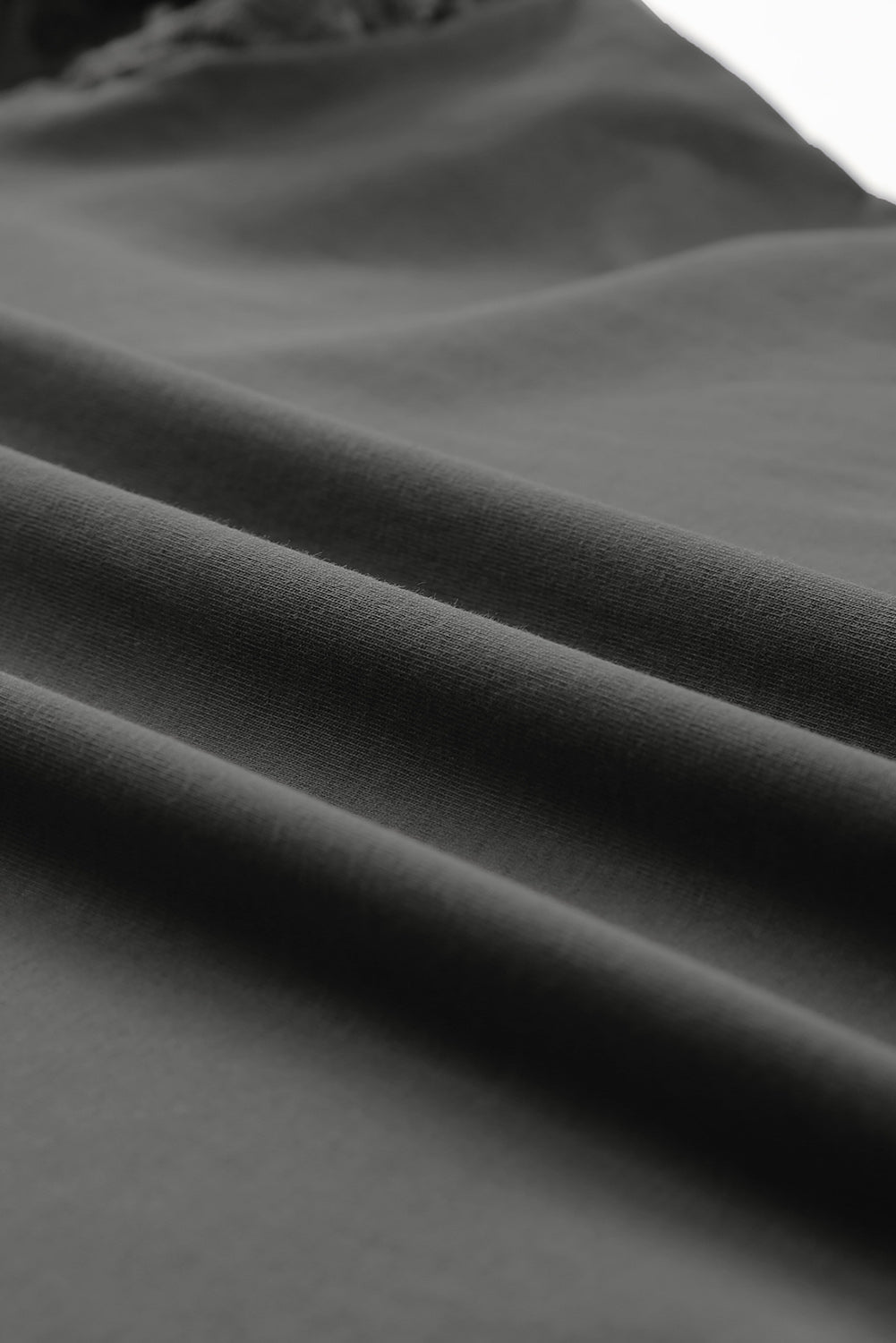 Gray Plus Size Flutter Sleeve Top - MAD RUFFI