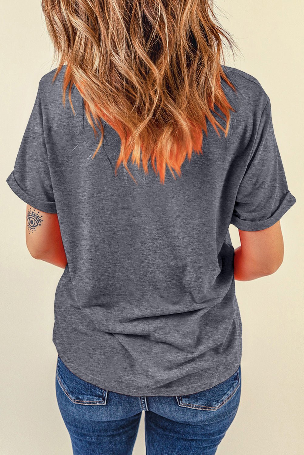 Gray Sequin Baseball Bat Graphic Game Day Casual Tee - MAD RUFFI