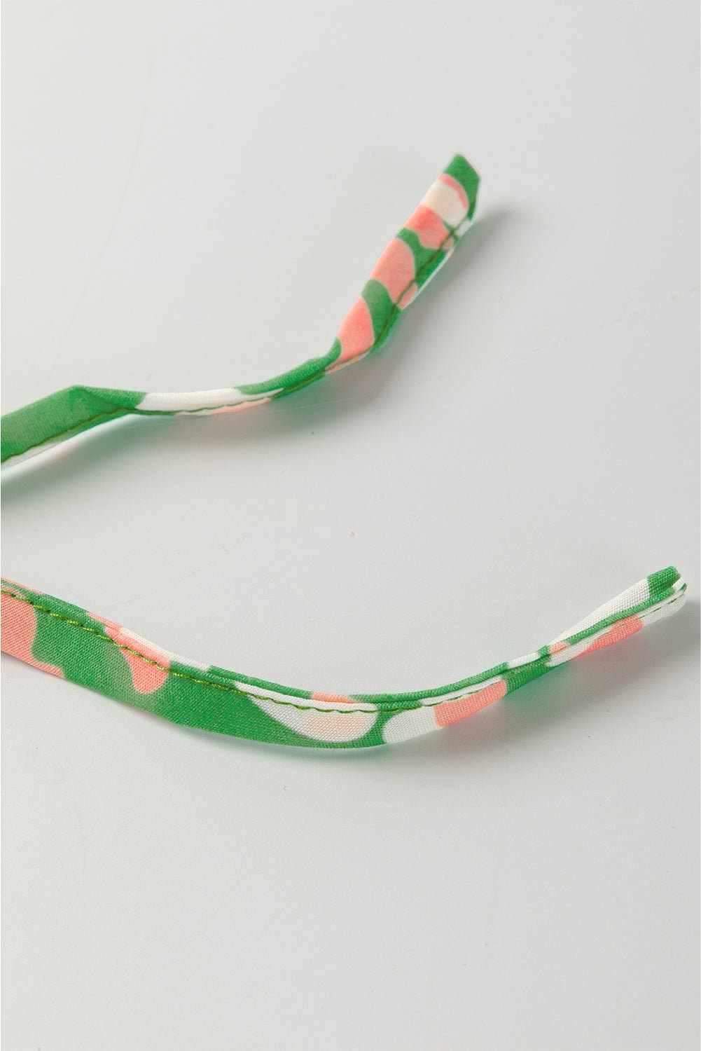 Green Abstract Leopard Tie Front Flutter Sleeve Blouse - MAD RUFFI