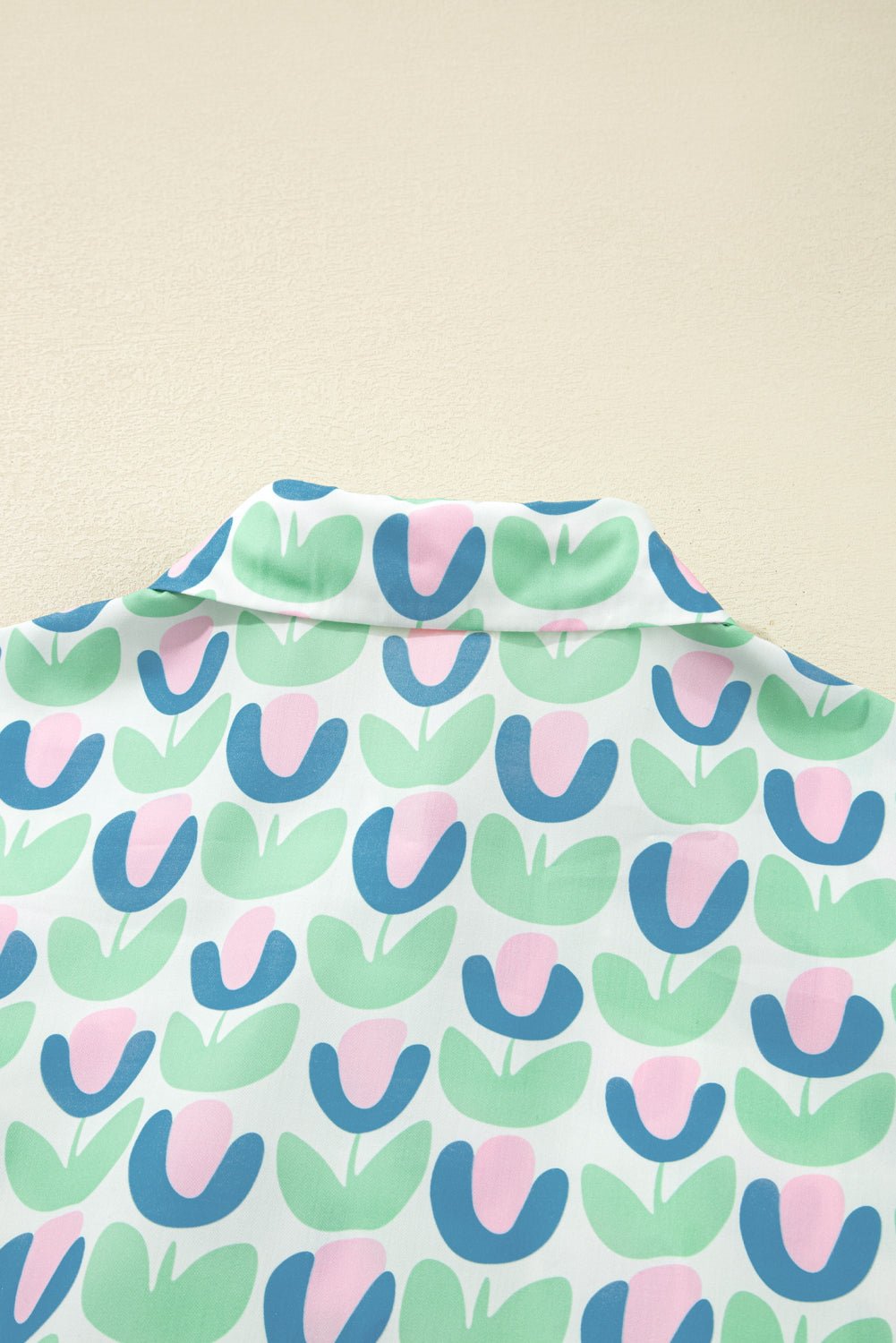 Green Floral Print Scallop Trim Pocket Mini Dress - MAD RUFFI