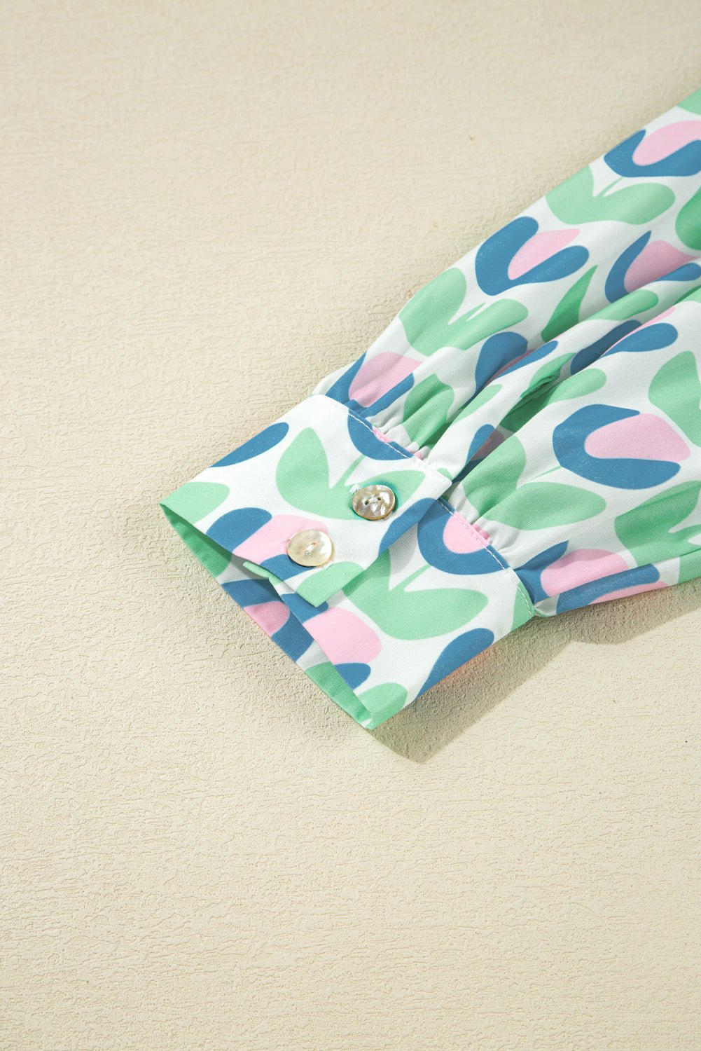 Green Floral Print Scallop Trim Pocket Mini Dress - MAD RUFFI