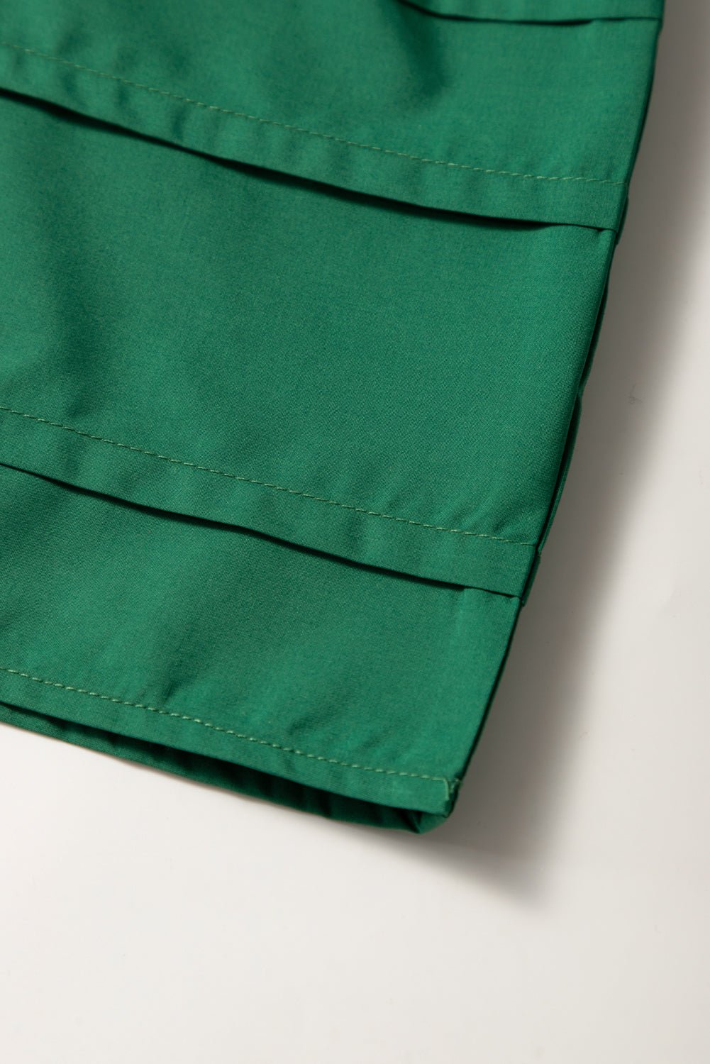 Green Stripe Woven Ruffled Sleeveless Mini Dress - MAD RUFFI