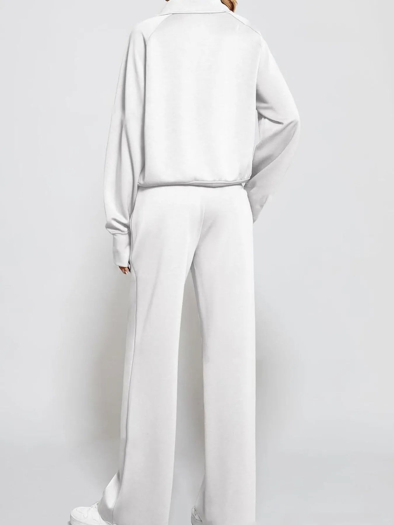 Half Zip Long Sleeve Top and Pants Set - MAD RUFFI