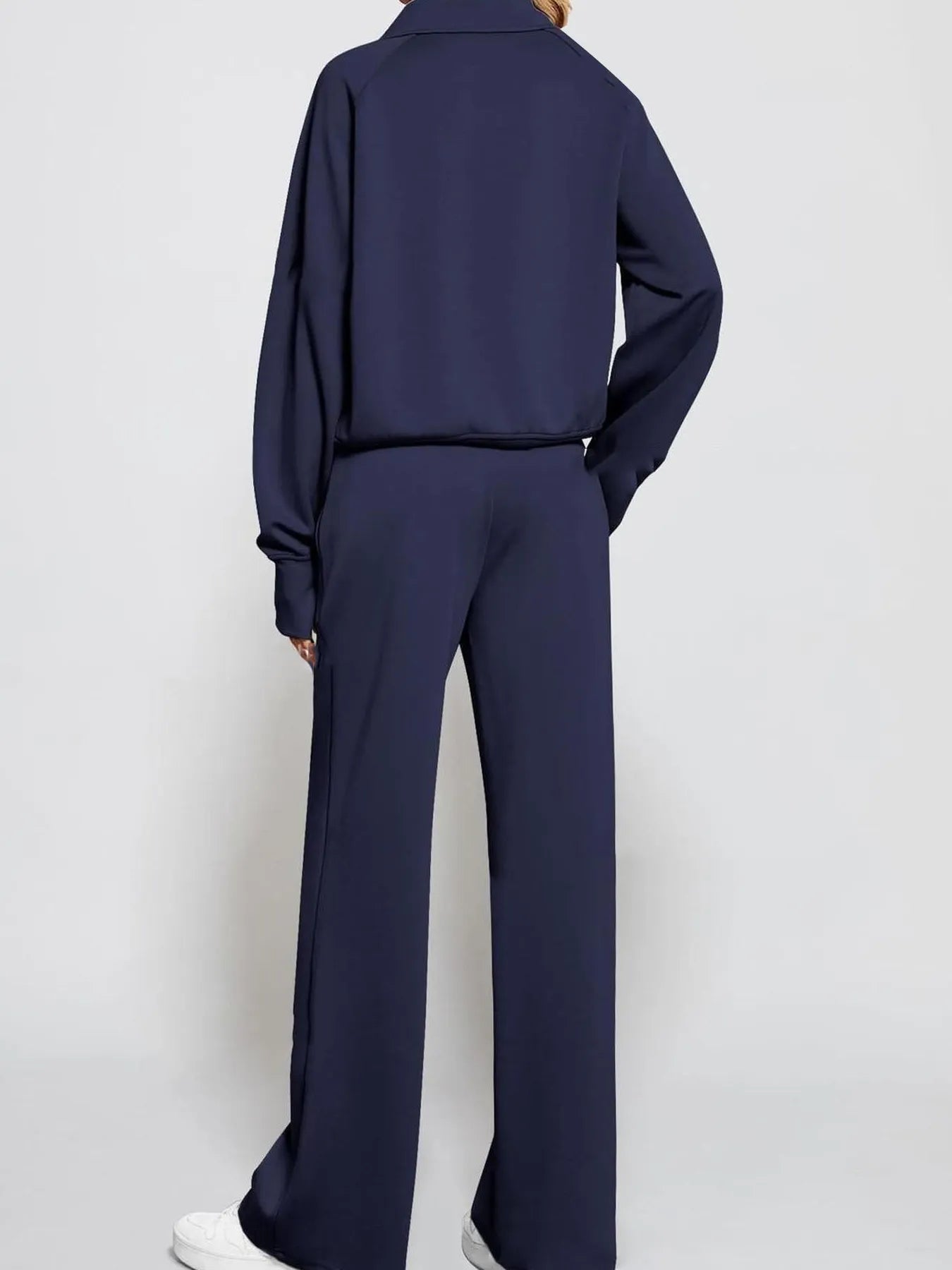 Half Zip Long Sleeve Top and Pants Set - MAD RUFFI
