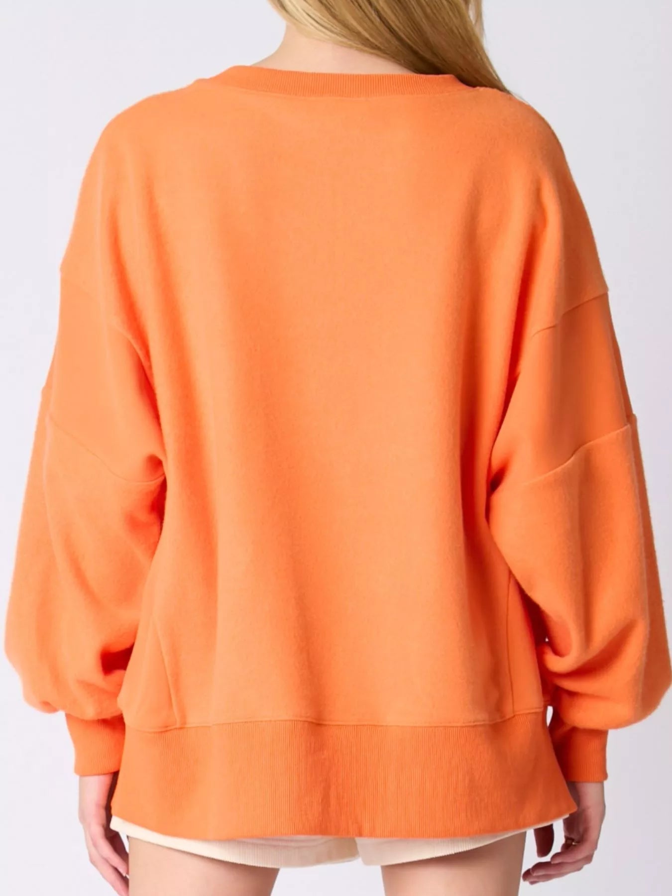 Halloween Sequin Ghost Oversized Sweatshirt - MAD RUFFI