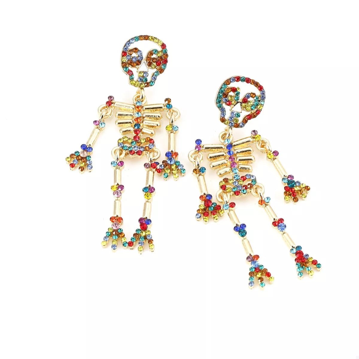 Halloween Skeleton Statement Earrings - MAD RUFFI