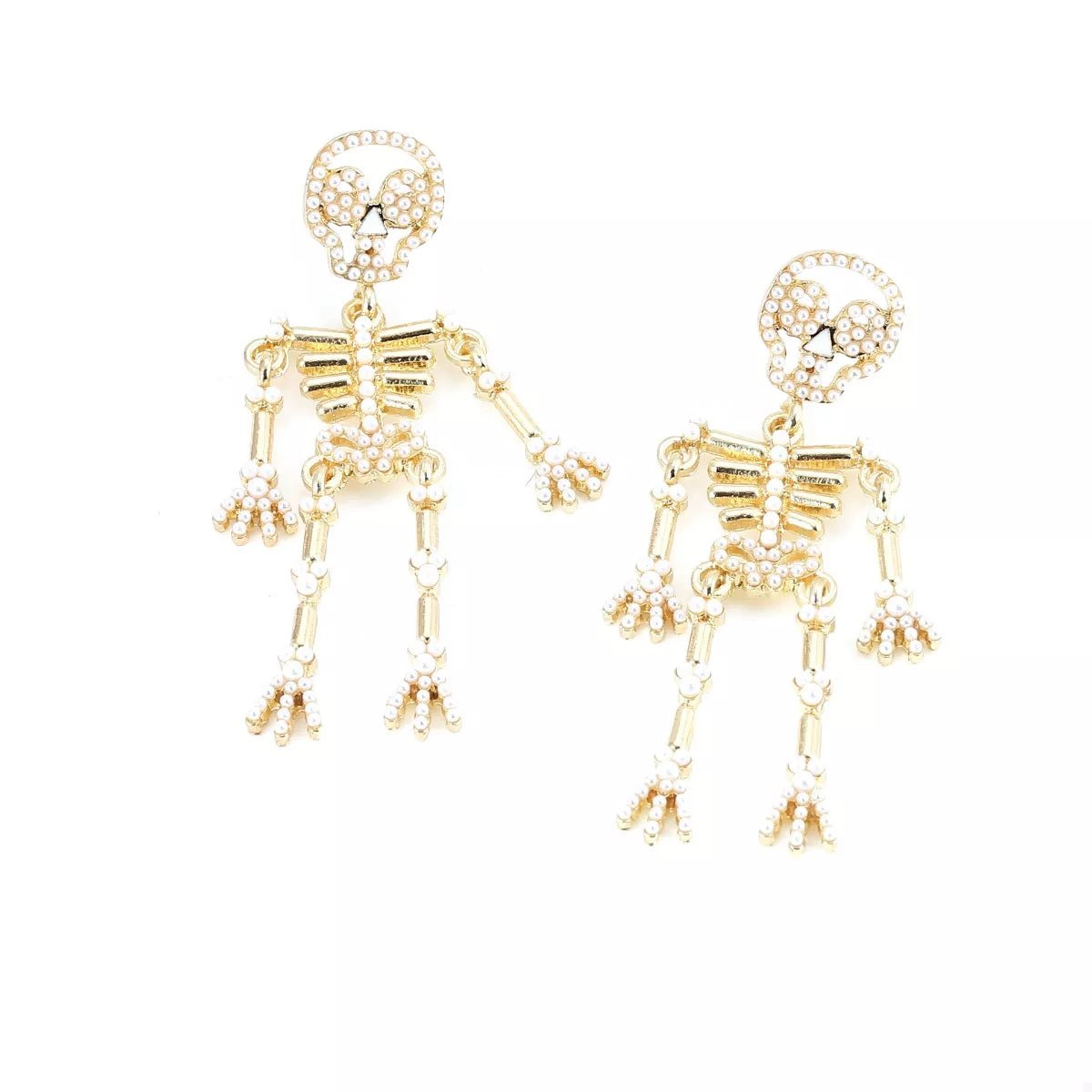 Halloween Skeleton Statement Earrings - MAD RUFFI