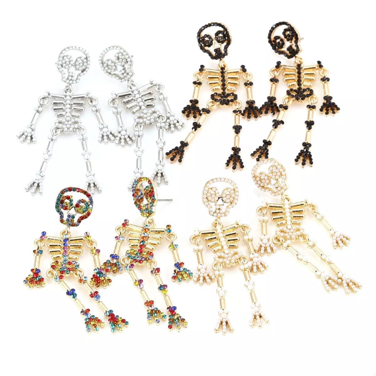 Halloween Skeleton Statement Earrings - MAD RUFFI