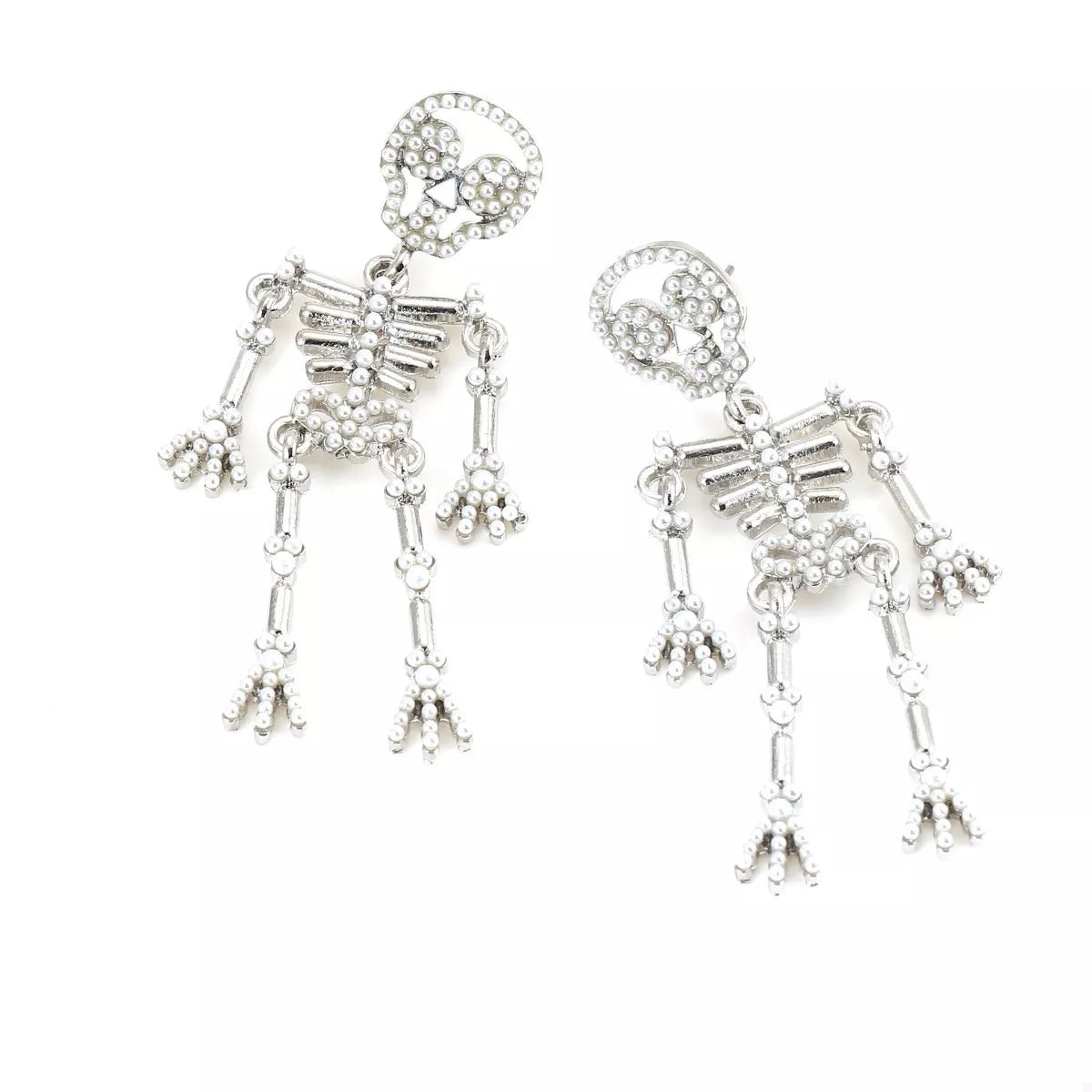 Halloween Skeleton Statement Earrings - MAD RUFFI