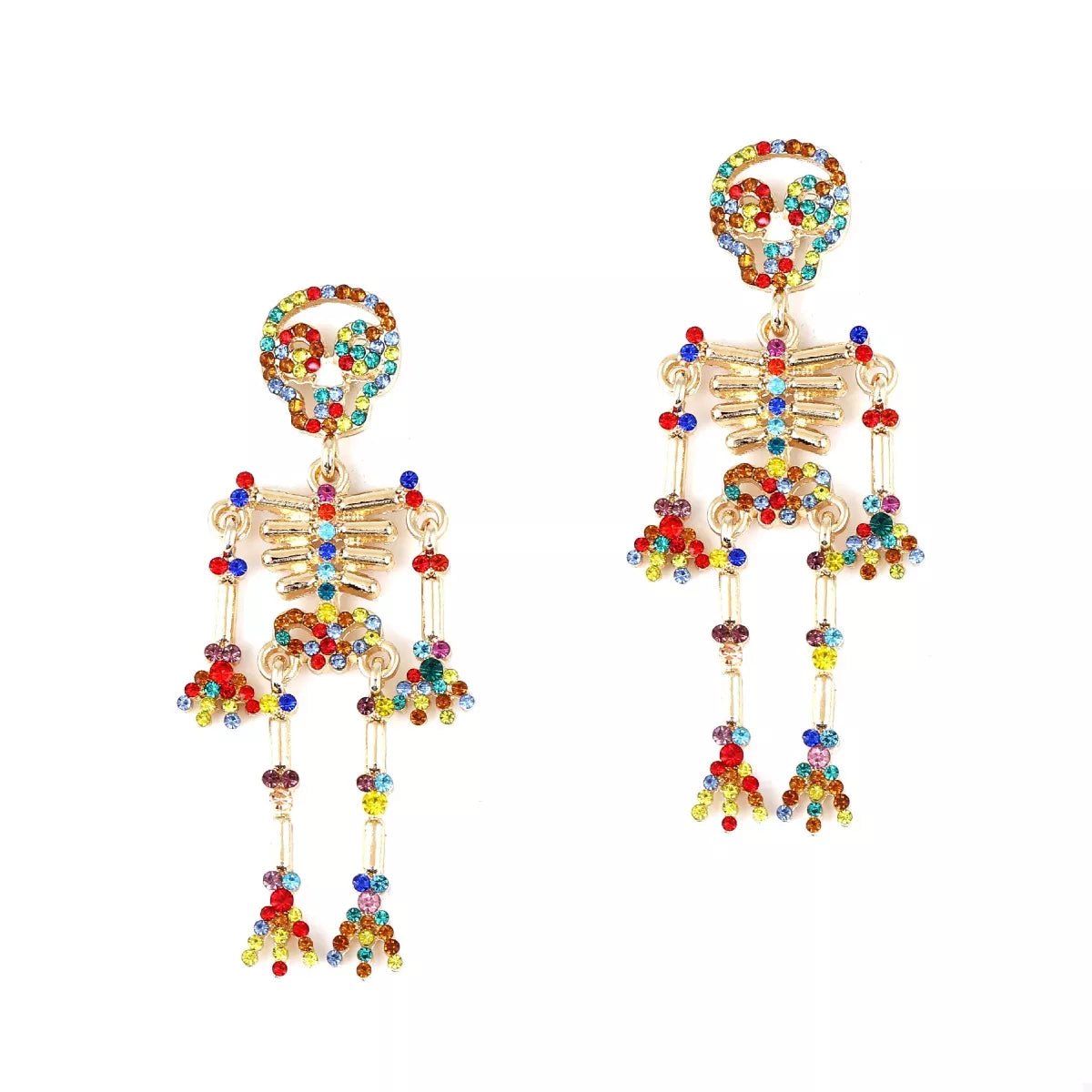 Halloween Skeleton Statement Earrings - MAD RUFFI