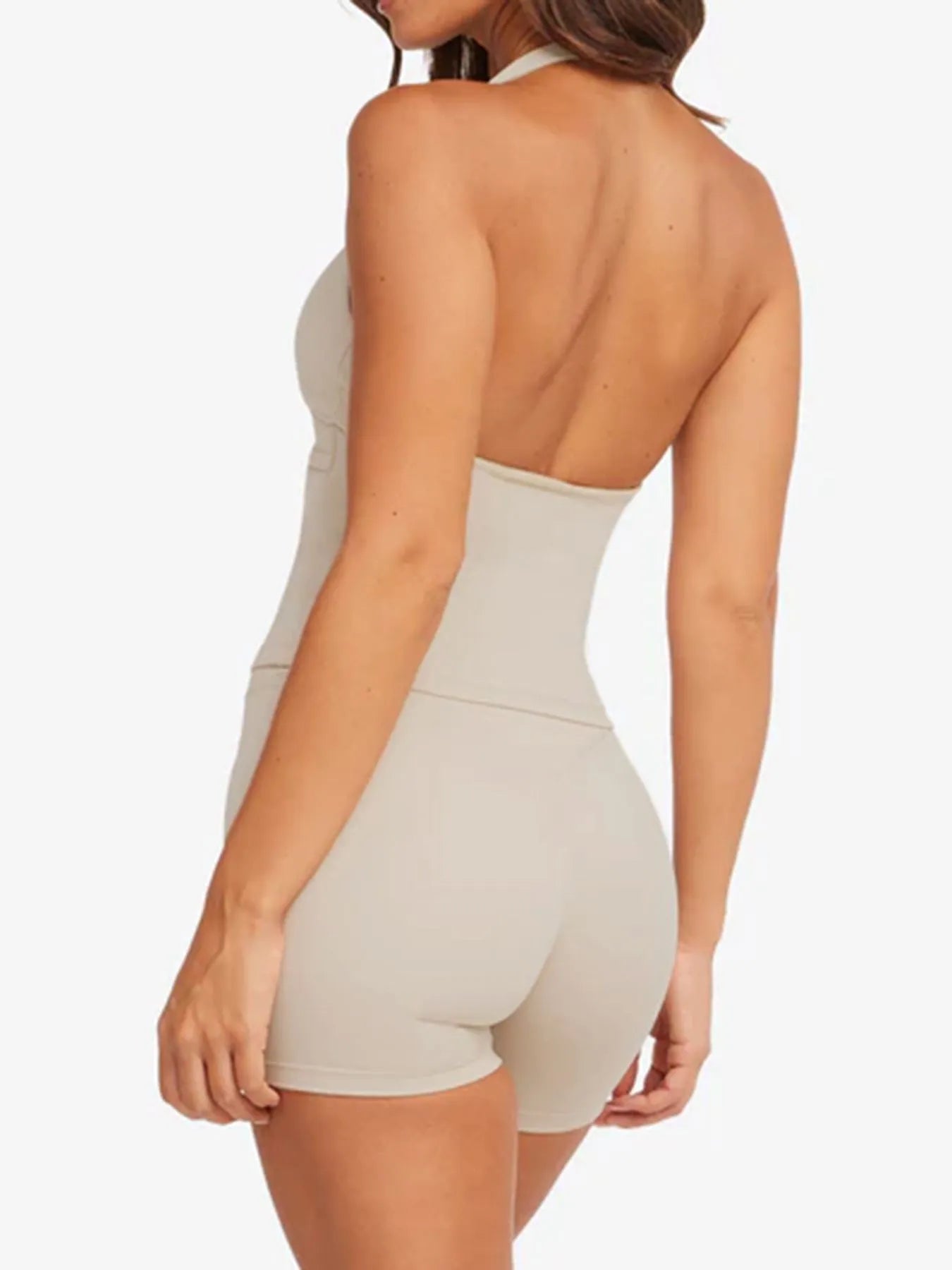 Halter Neck Cami and Shorts Active Set - MAD RUFFI