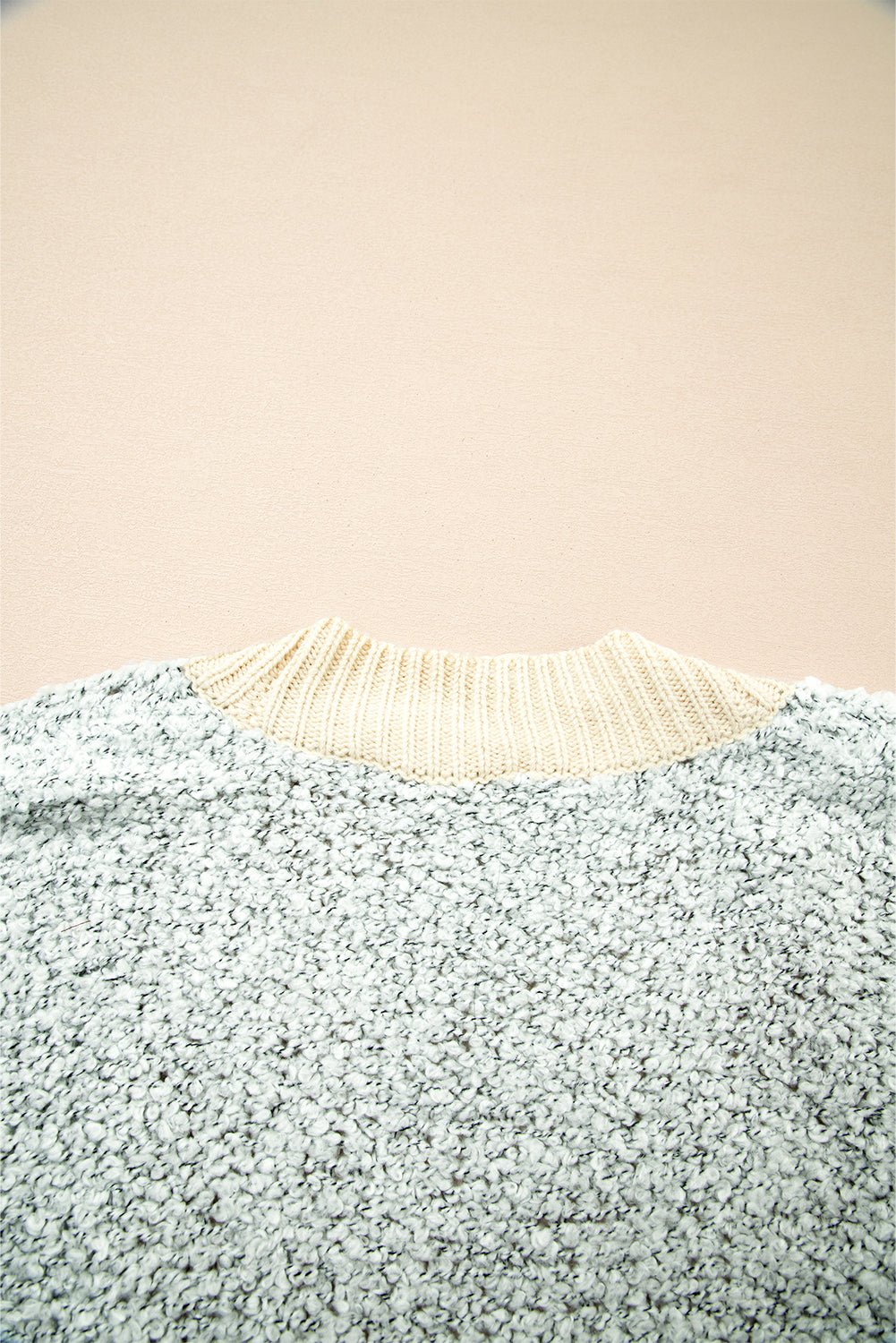 High - rise Patchwork Side Pockets Open Front Cardigan - MAD RUFFI