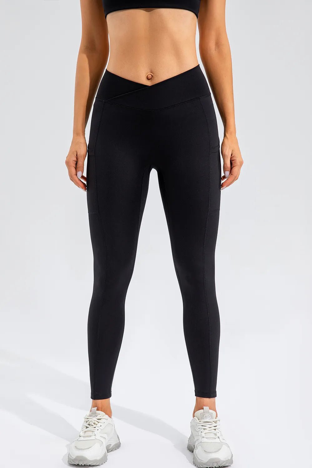 High Waist Active Leggings with Pockets - MAD RUFFI