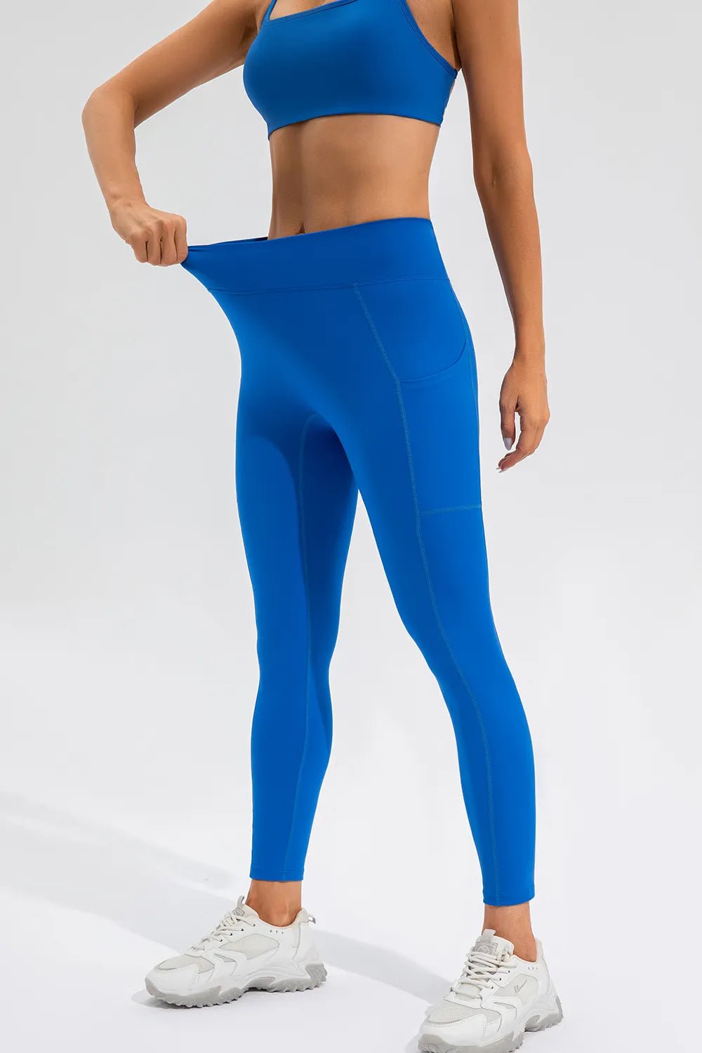 High Waist Active Leggings with Pockets - MAD RUFFI