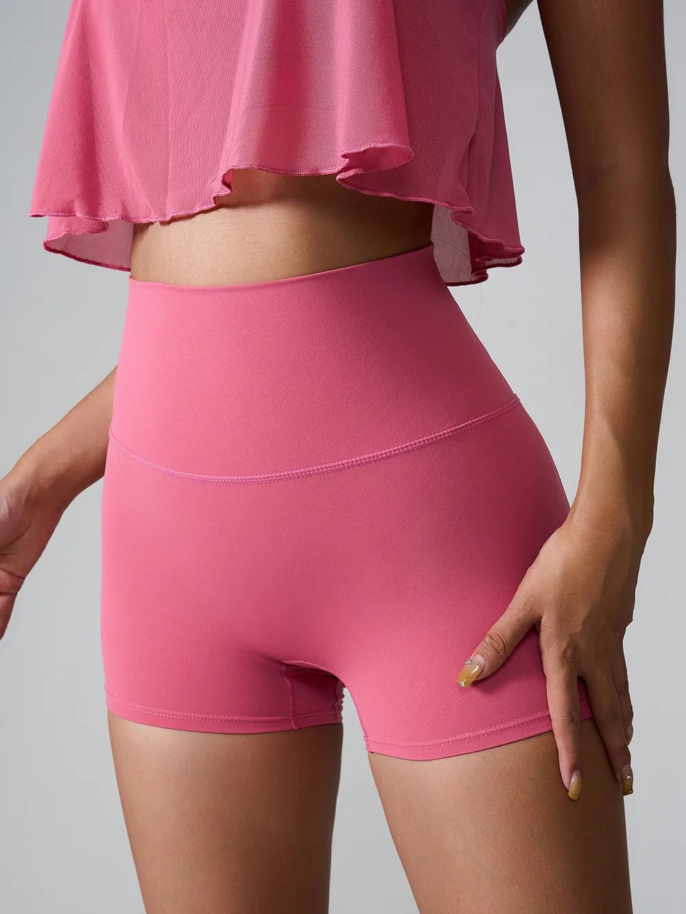 High Waist Active Shorts - MAD RUFFI
