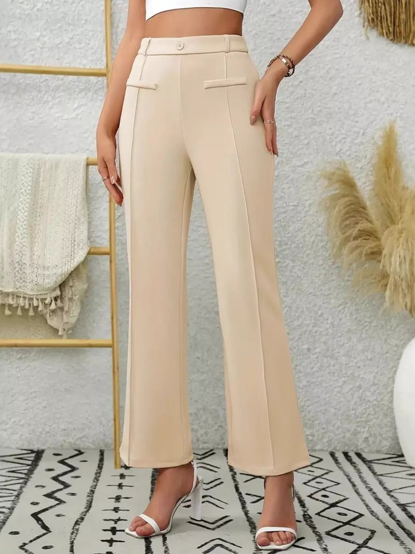High Waist Flare Pants - MAD RUFFI