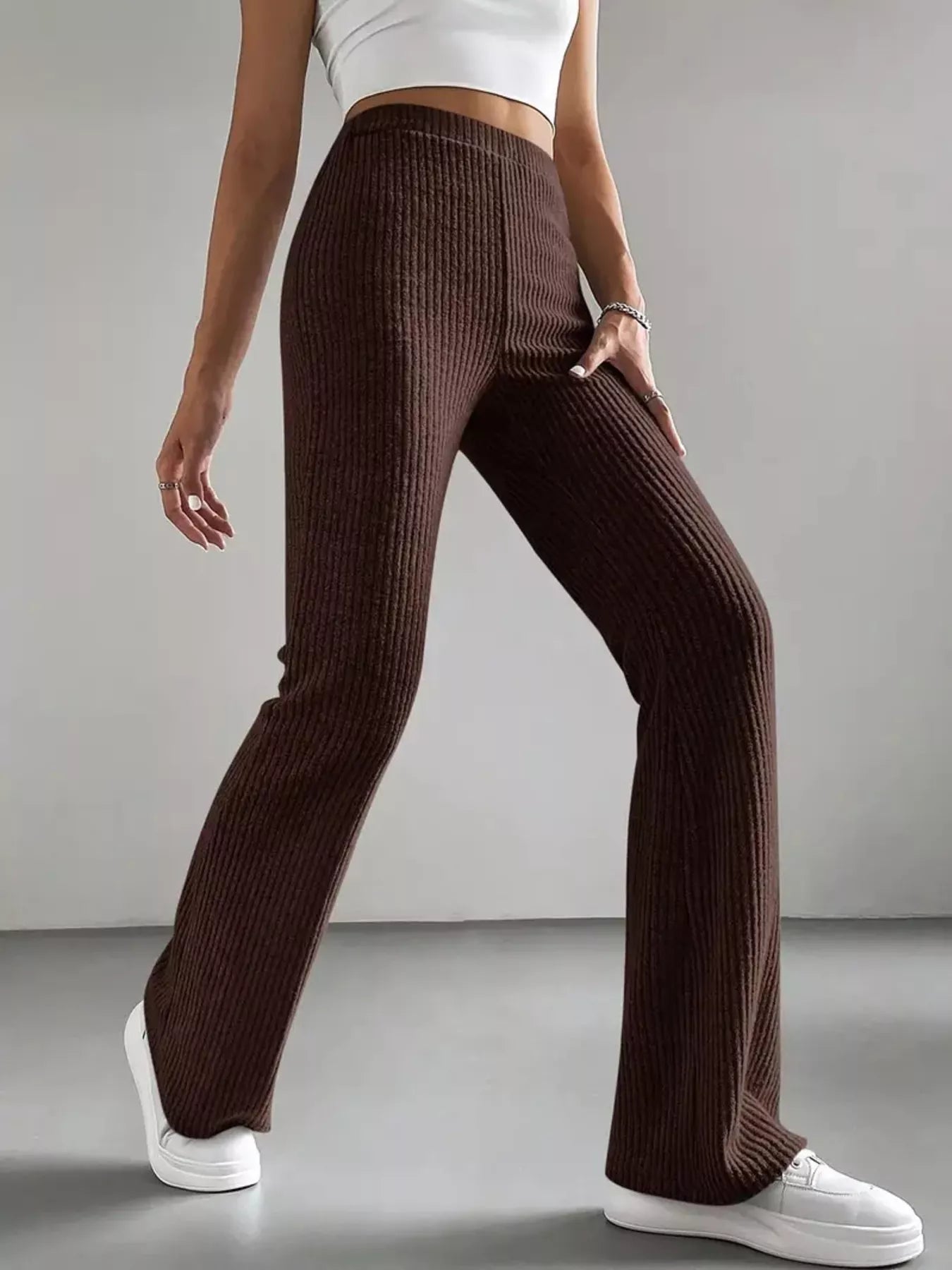 High Waist Flare Pants - MAD RUFFI