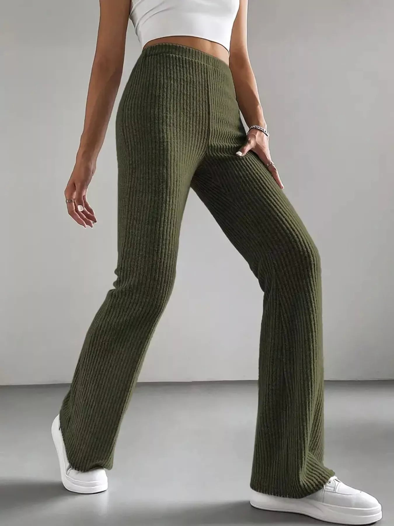 High Waist Flare Pants - MAD RUFFI