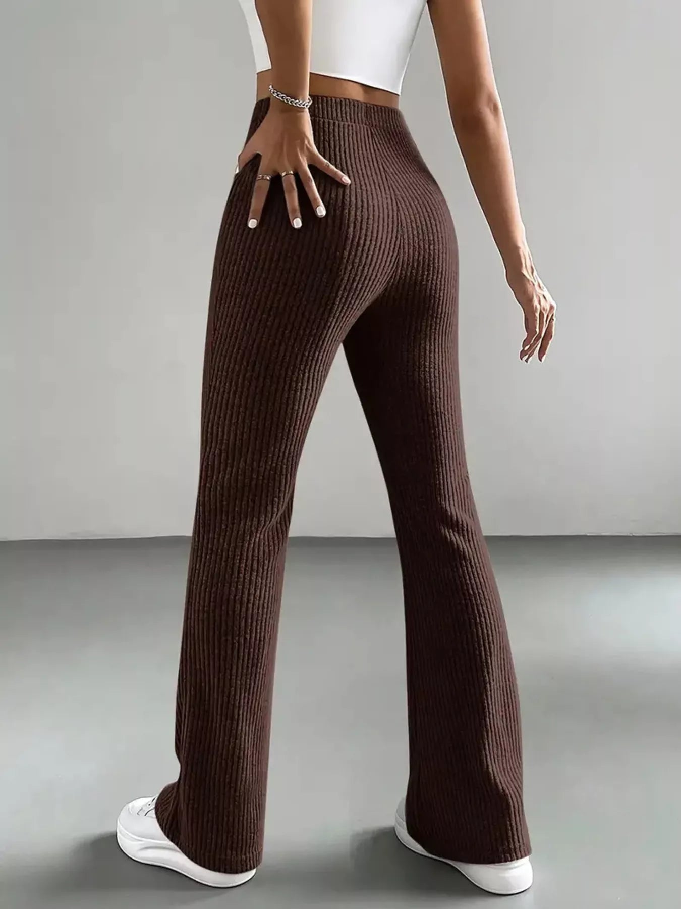 High Waist Flare Pants - MAD RUFFI