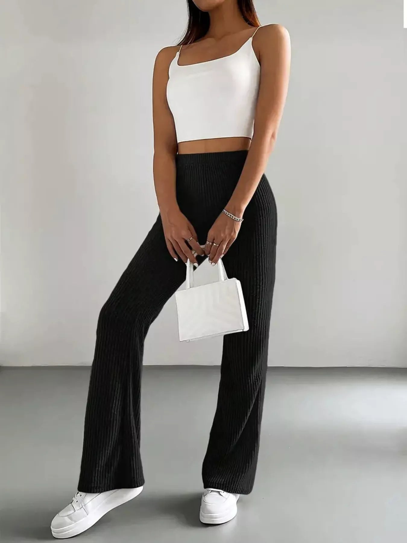 High Waist Flare Pants - MAD RUFFI