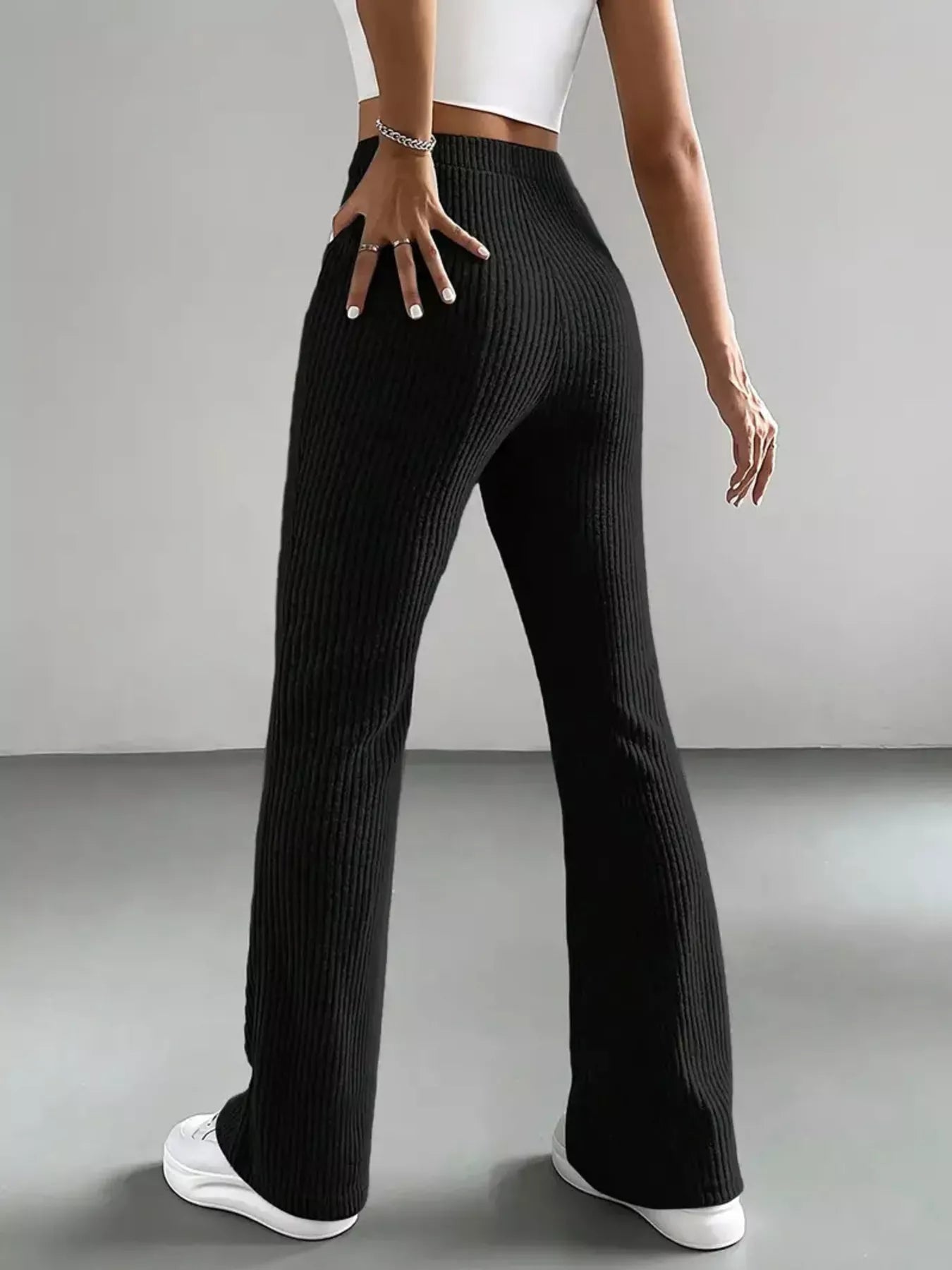 High Waist Flare Pants - MAD RUFFI
