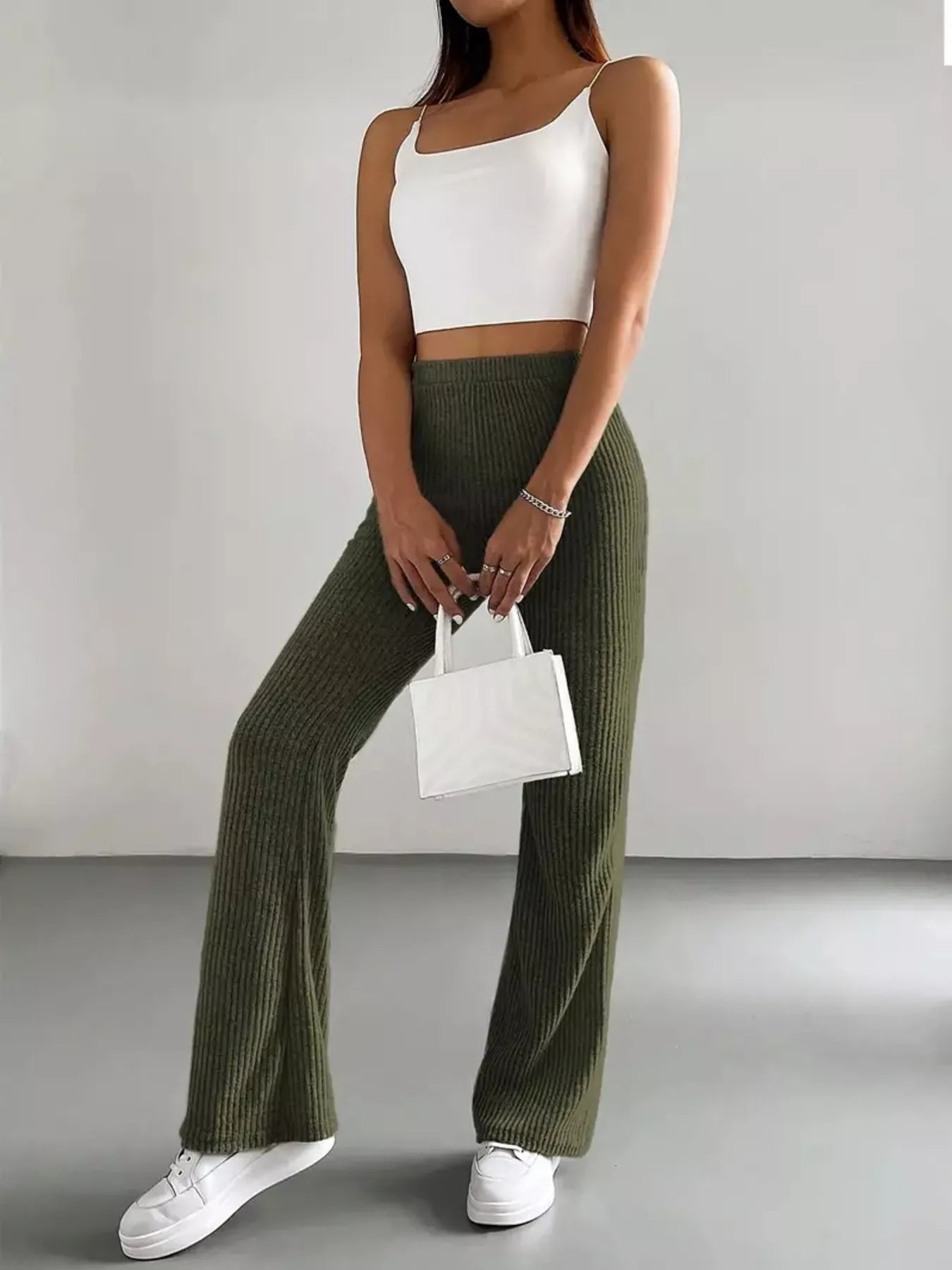 High Waist Flare Pants - MAD RUFFI