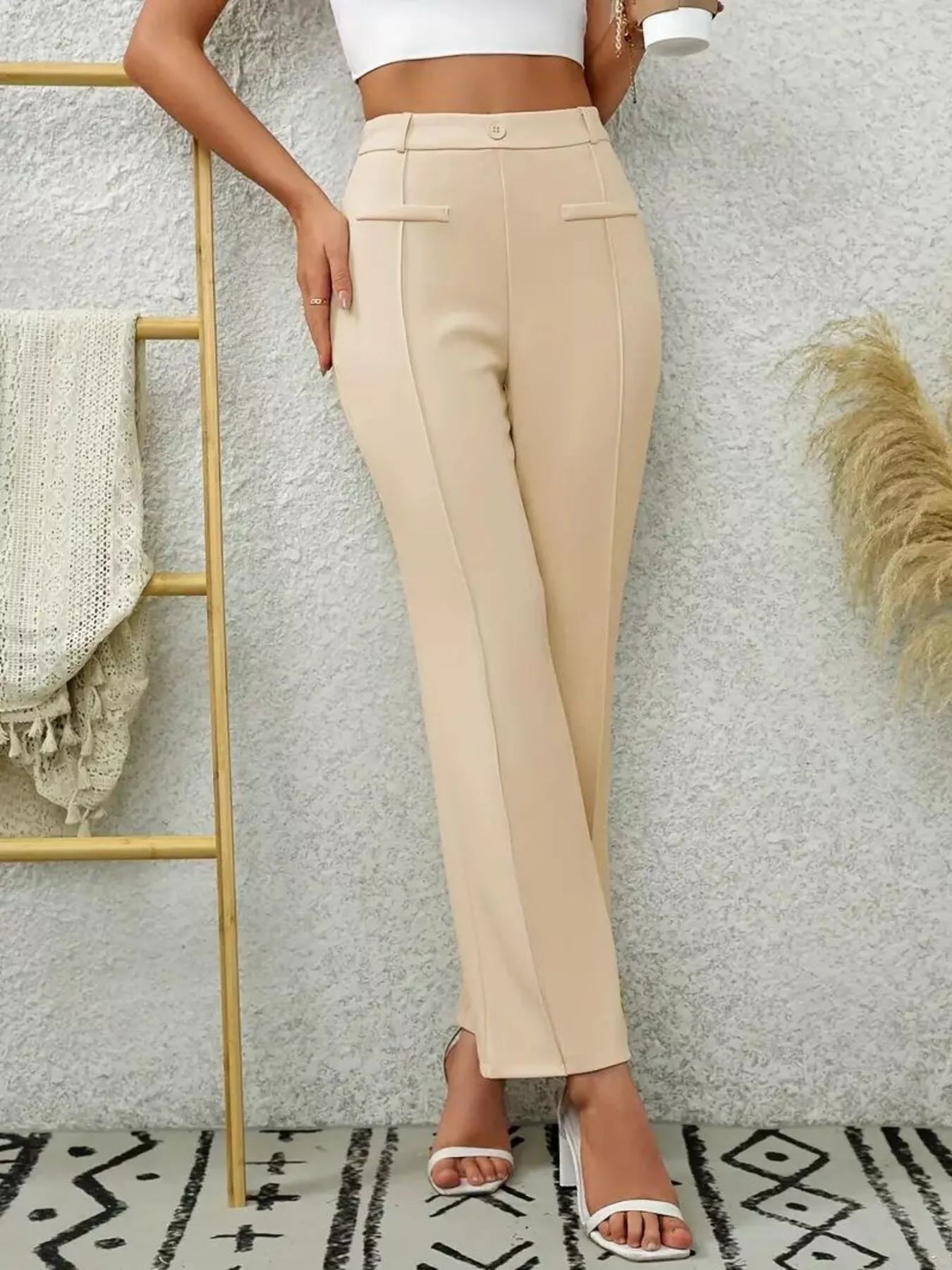 High Waist Flare Pants - MAD RUFFI
