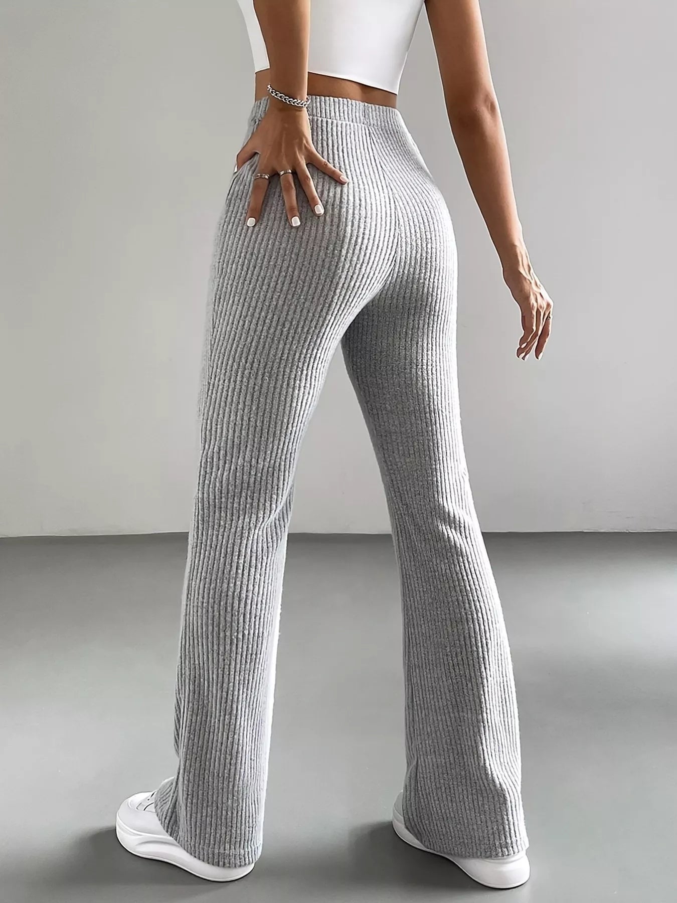 High Waist Flare Pants - MAD RUFFI