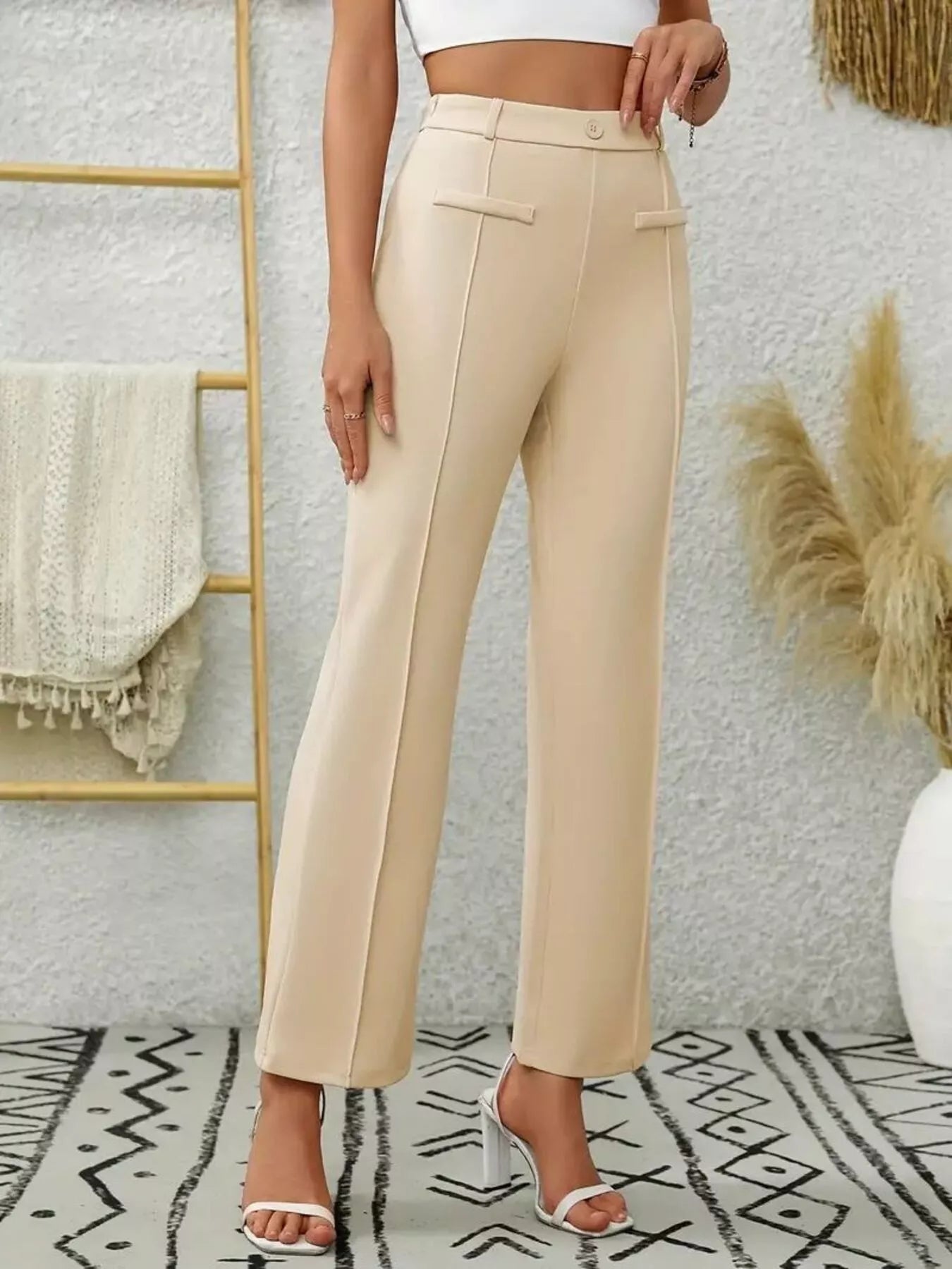 High Waist Flare Pants - MAD RUFFI
