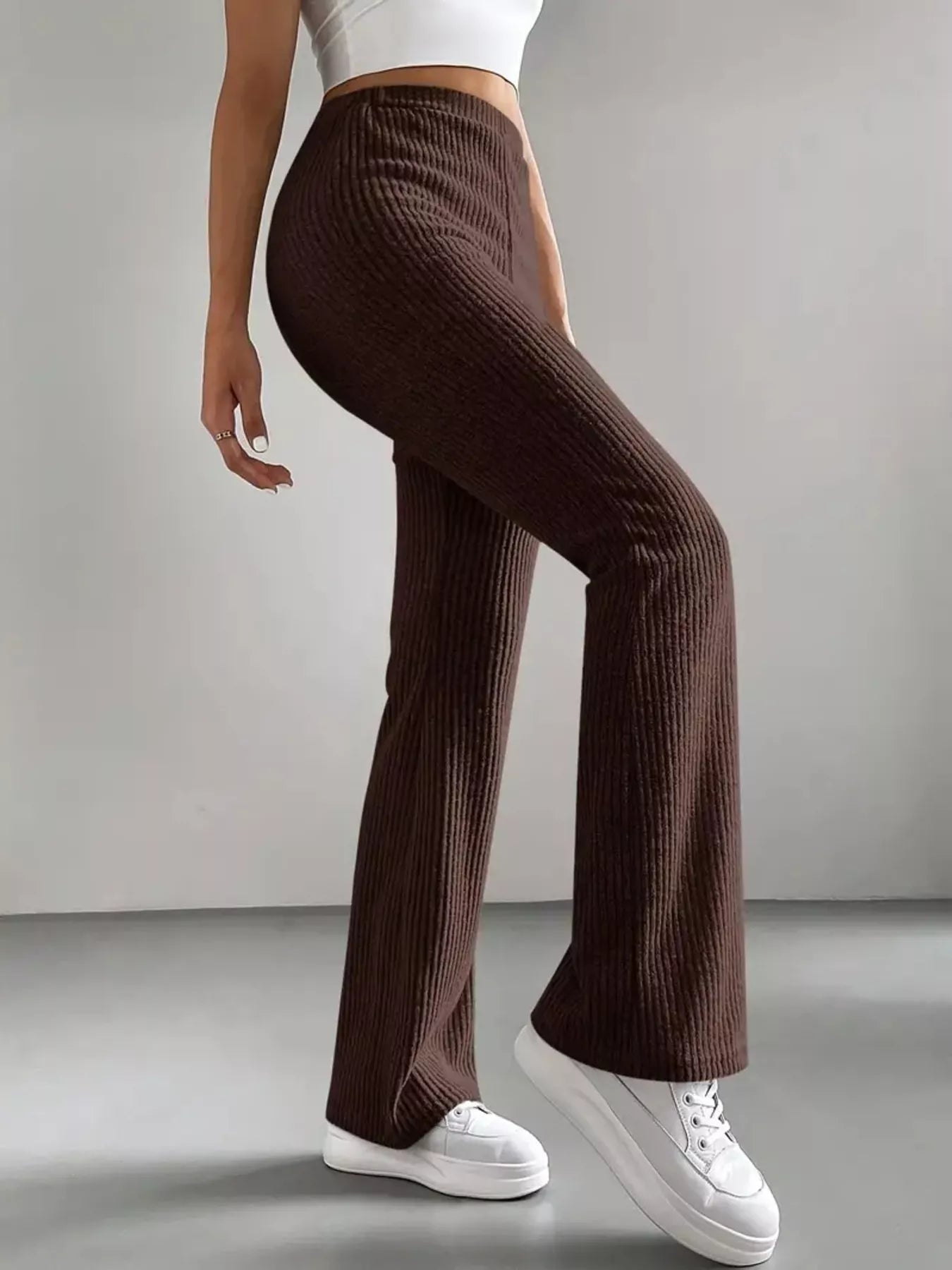 High Waist Flare Pants - MAD RUFFI