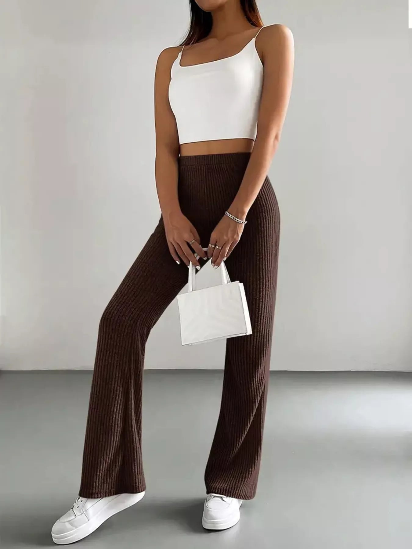 High Waist Flare Pants - MAD RUFFI