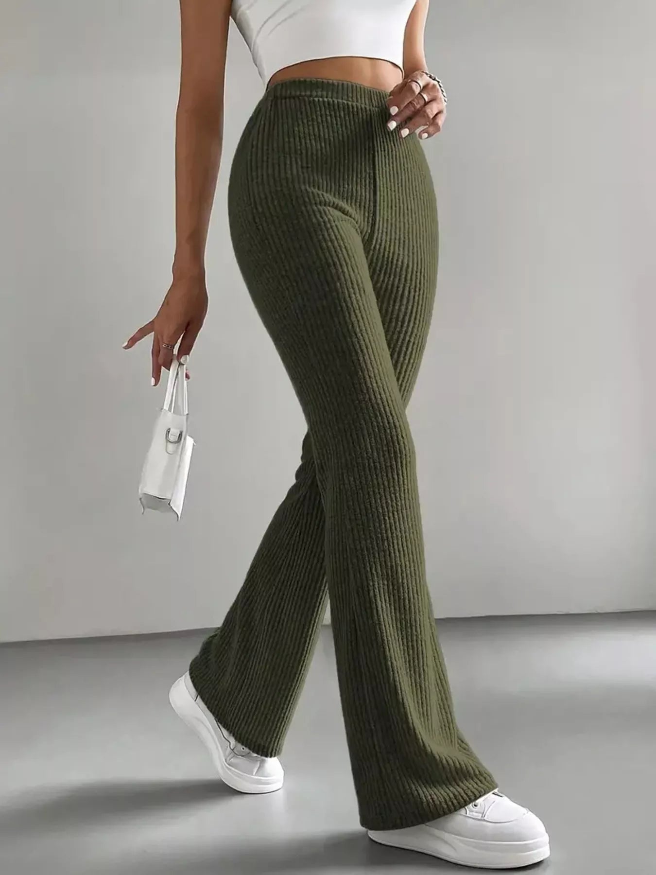High Waist Flare Pants - MAD RUFFI