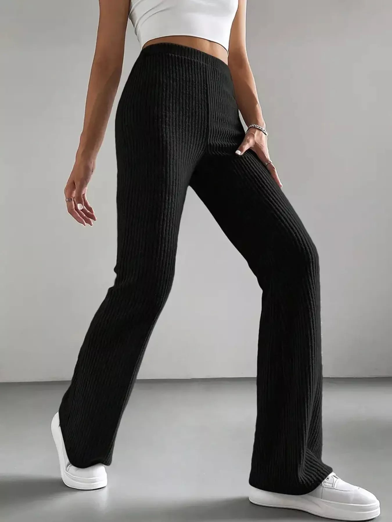 High Waist Flare Pants - MAD RUFFI