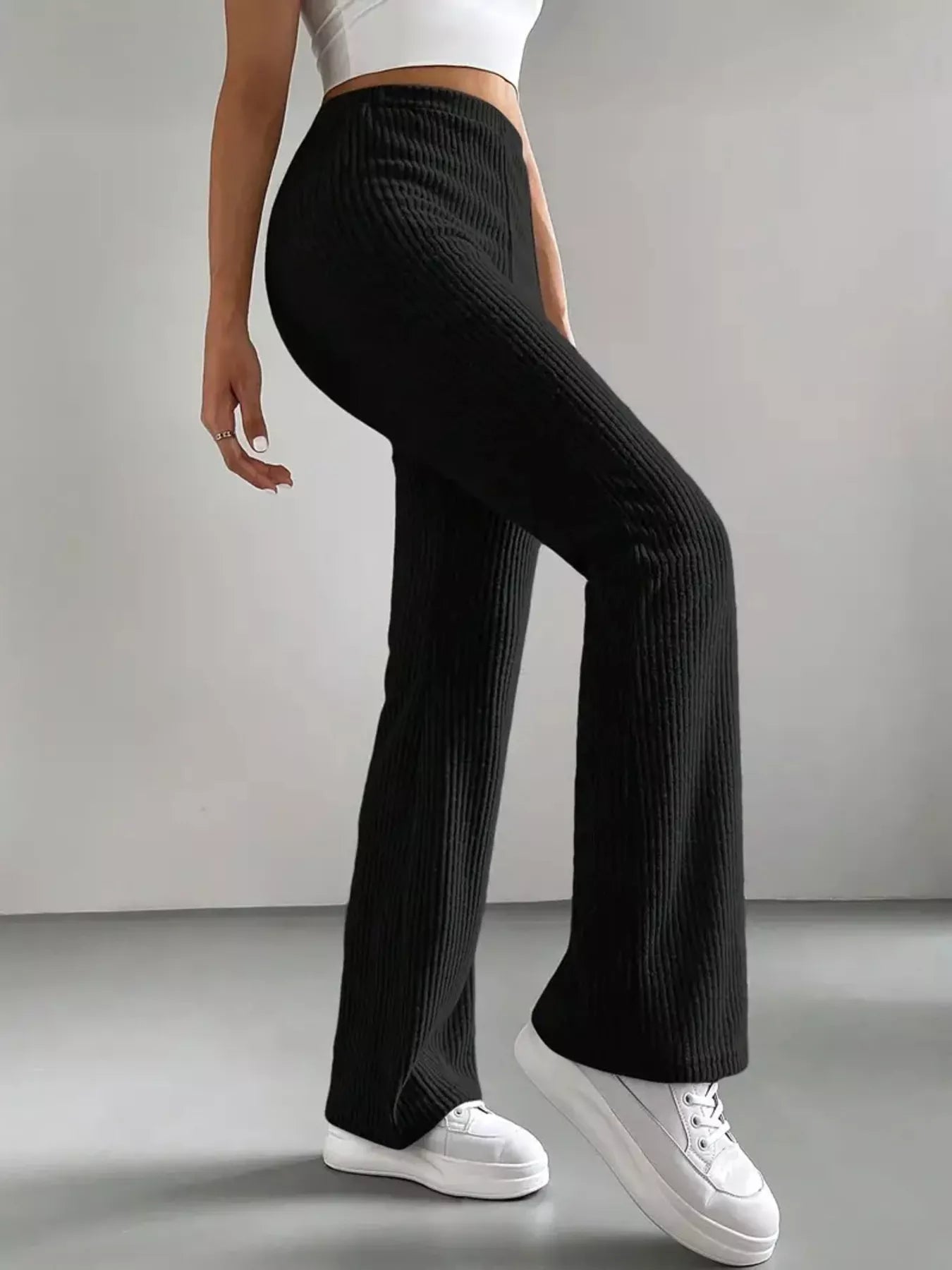 High Waist Flare Pants - MAD RUFFI