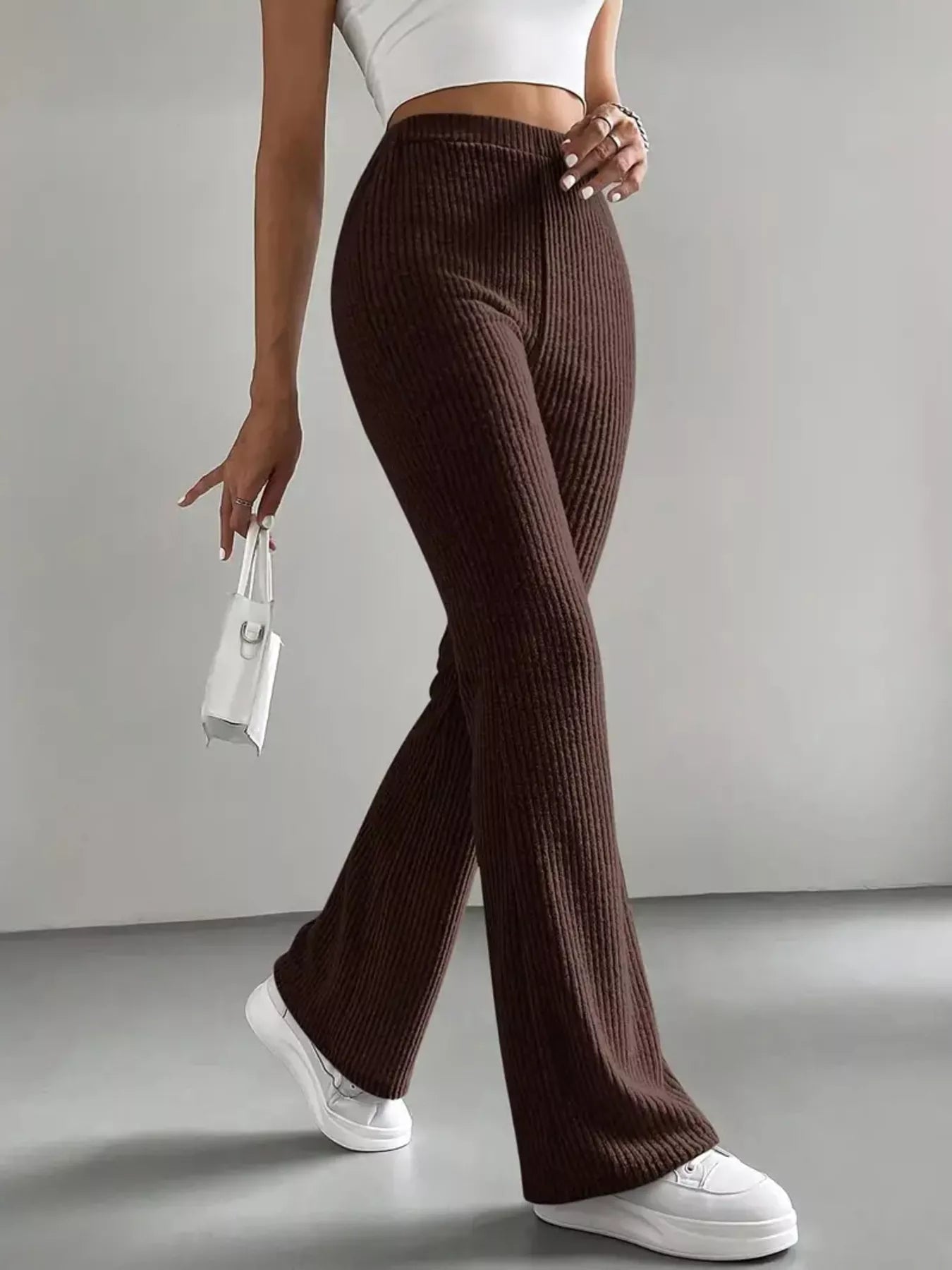 High Waist Flare Pants - MAD RUFFI
