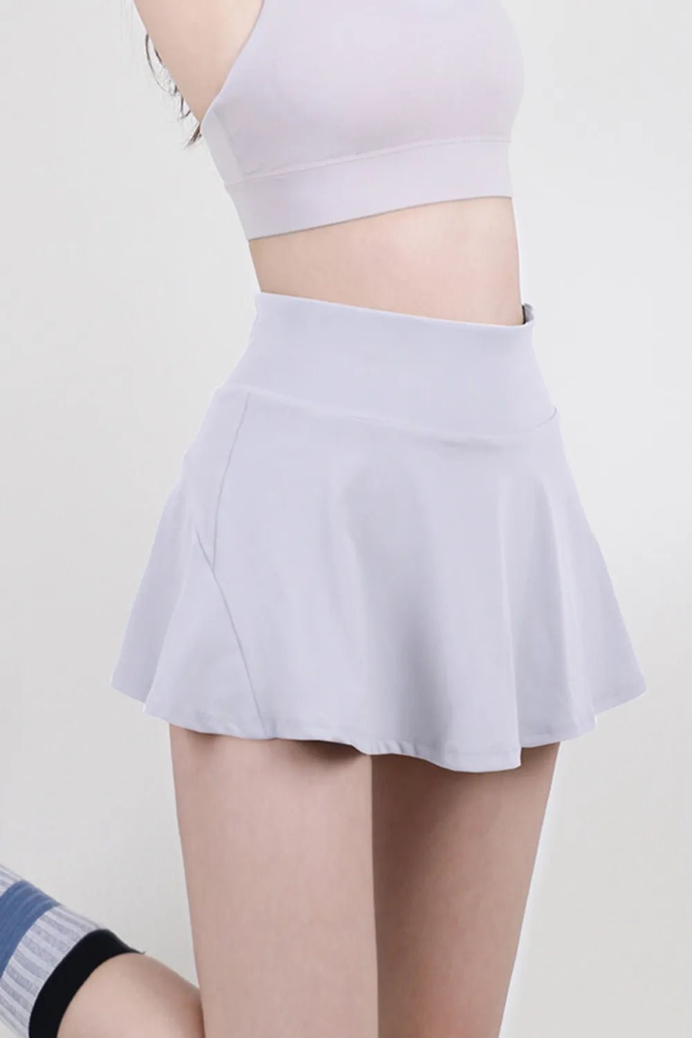 High Waist Pleated Active Skirt - MAD RUFFI