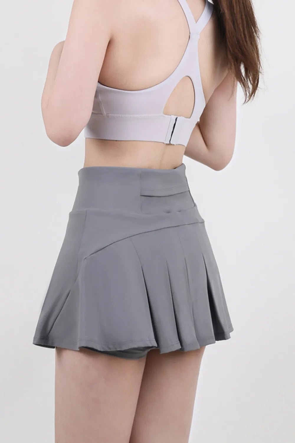 High Waist Pleated Active Skirt - MAD RUFFI