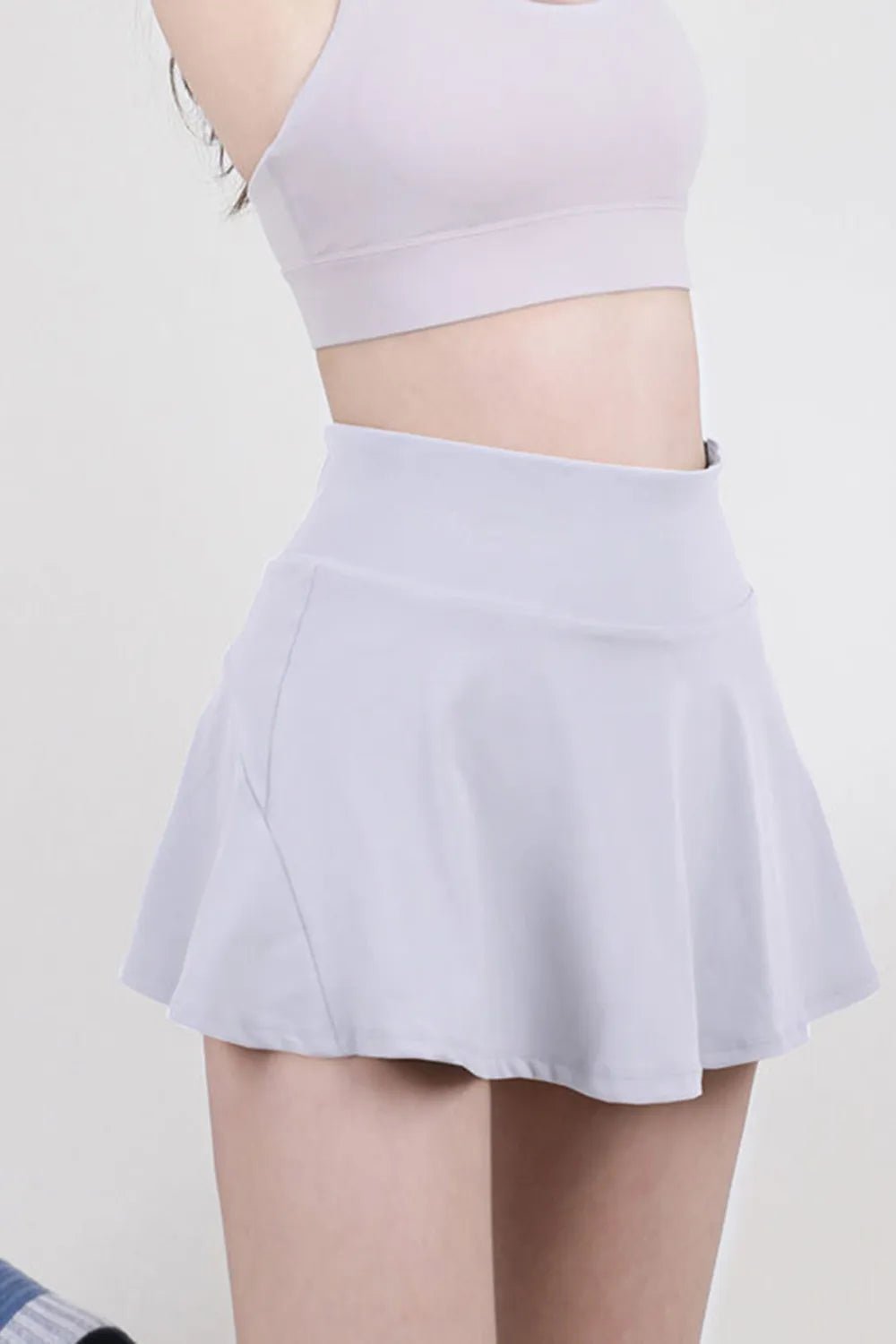High Waist Pleated Active Skirt - MAD RUFFI