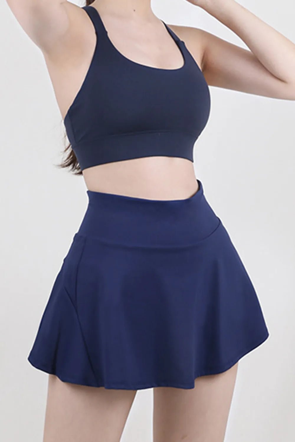 High Waist Pleated Active Skirt - MAD RUFFI