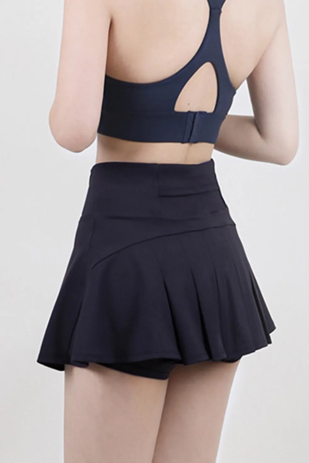 High Waist Pleated Active Skirt - MAD RUFFI
