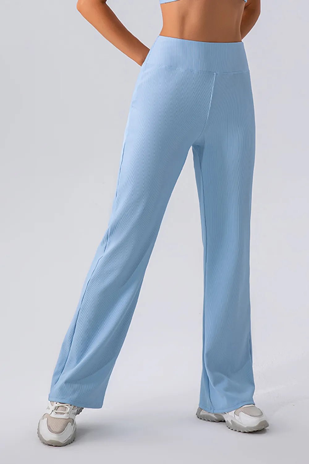 High Waist Straight Active Pants - MAD RUFFI
