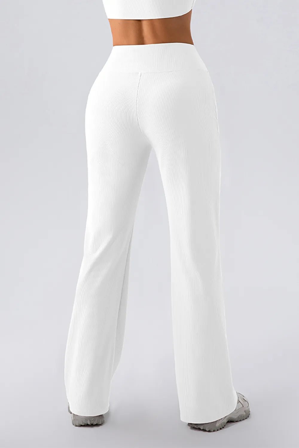 High Waist Straight Active Pants - MAD RUFFI