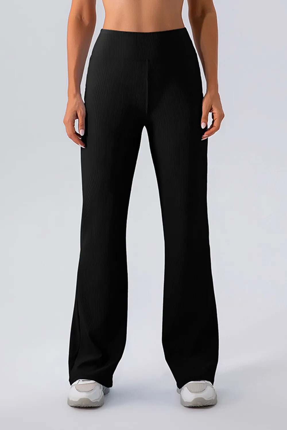 High Waist Straight Active Pants - MAD RUFFI