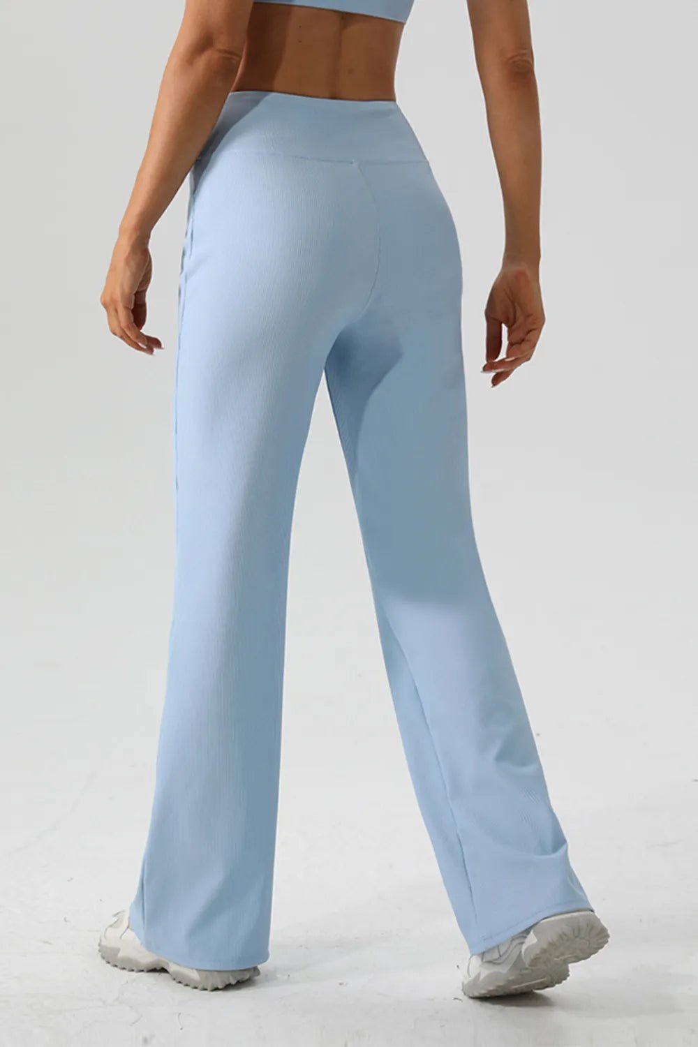 High Waist Straight Active Pants - MAD RUFFI
