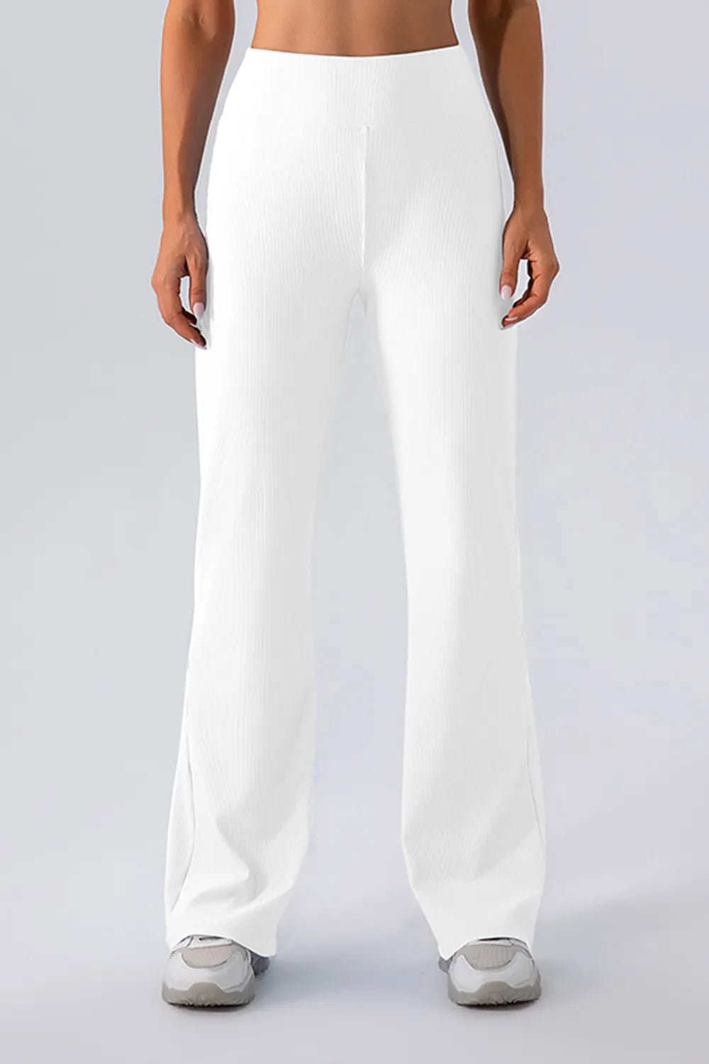 High Waist Straight Active Pants - MAD RUFFI