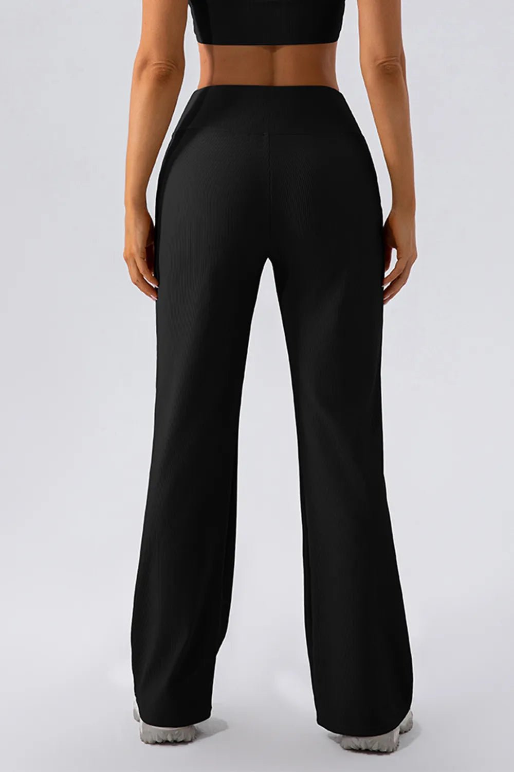 High Waist Straight Active Pants - MAD RUFFI